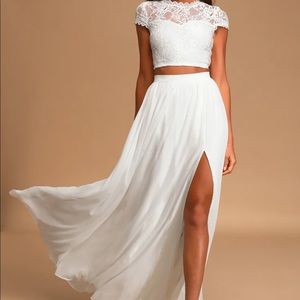 Satin and lace wedding/prom 2 piece dress (LOWEST PRICE)